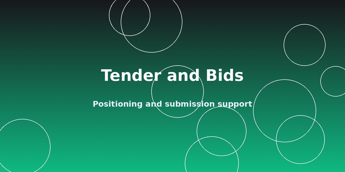 Tender and bid consulting